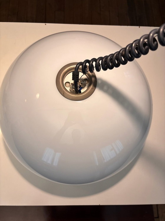 Image 1 of Schwarz-weiße Achille-und-Pier-Pendelleuchte von Giacomo Castiglioni für Flos, 1965