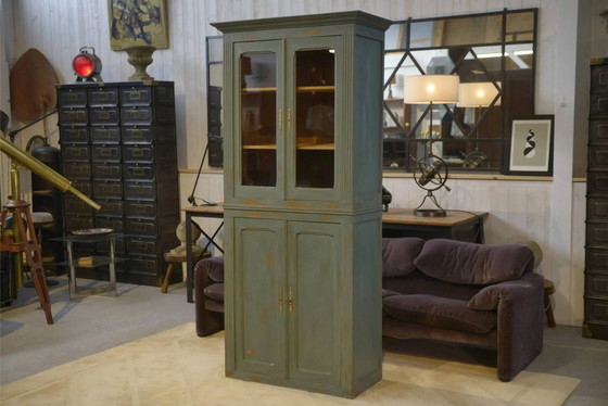 Buffet deux corps en orme patiné, années 1940 – Armoires de rangement, Bois, Vintage (photo 11 of 11)
