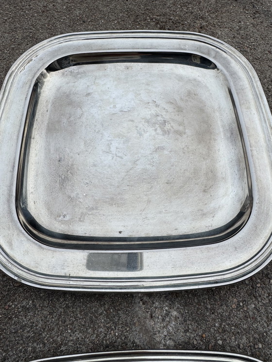 Image 1 of Piattini in metallo argentato degli anni '80