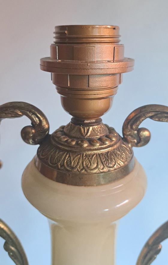 Image 1 of 2x lamp base vintage Alabaster Herna