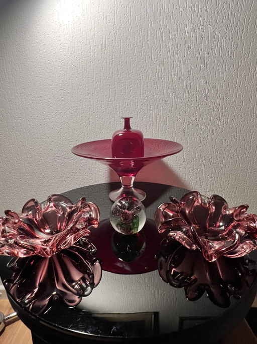 Set of 2 Mid-Century Art Glass Bowls – Josef Hospodka 1960s – schalen (photo 2 of 16)