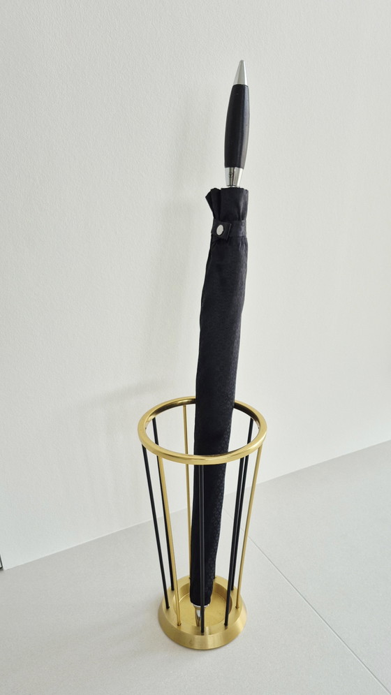 Portaombrelli, oro e nero, stile vintage moderno di metà secolo – Metal (photo 6 of 7)