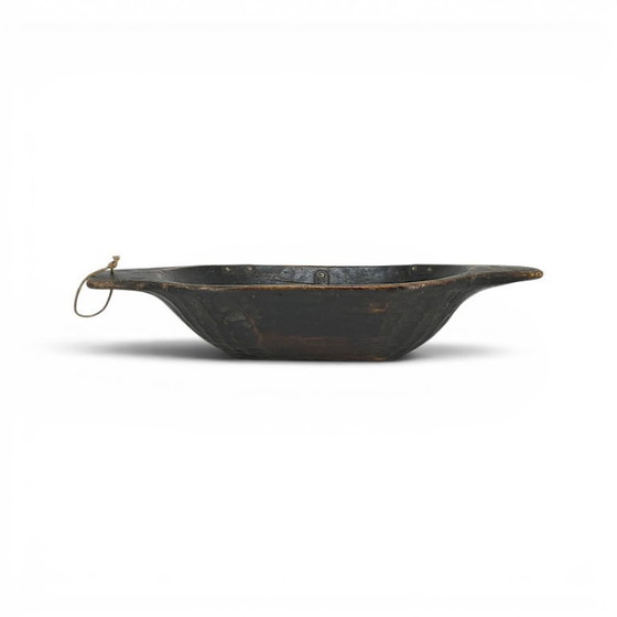 Image 1 of Antike handgeschnitzte Holzmulde / Primitive Wabi-Sabi Schale