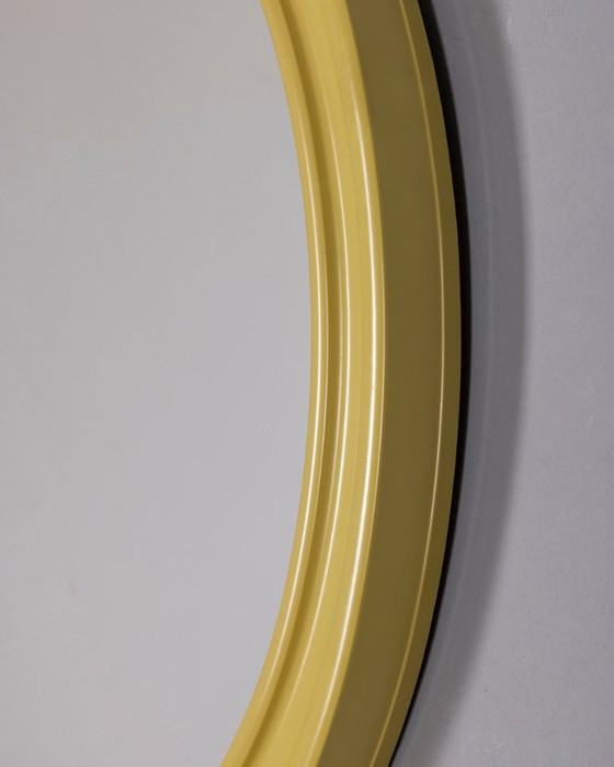 Vintage 1970s green plastic wall mirror, Carrara Matta design (photo 5 of 7)