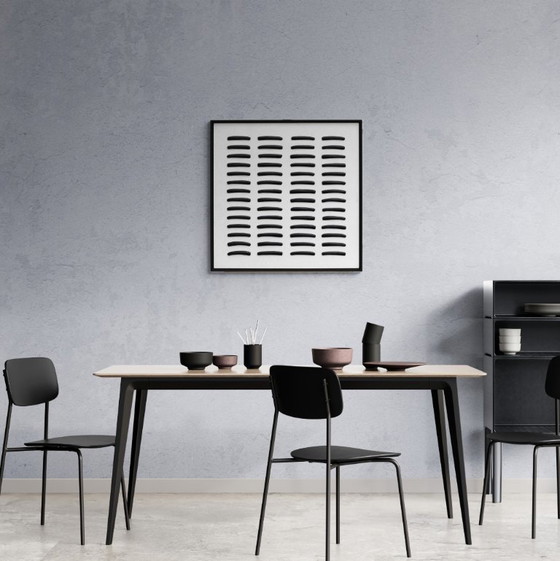 Image 1 of Coquilles de rasoir noires - 83 x 83 cm