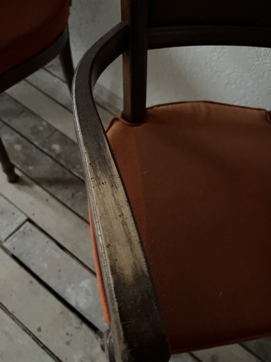 5 fauteuils de salle à manger anciens RAC Royal – Chaises de salle à manger, Textile, Wood (photo 8 of 8)