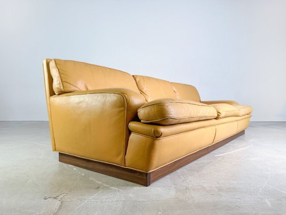 Image 1 of Originele Midcentury driezitsbank Arne Norell Mexico leer