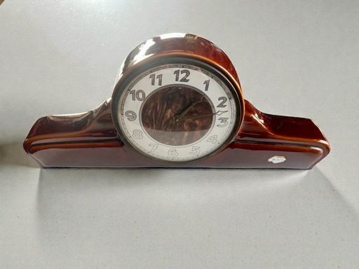 Vintage WGP - Mid Century Keramik Kaminuhr von S&G (Scheurich und Greulich)