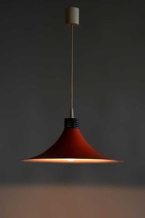 Restaurierter Kronleuchter aus der Mitte des 20. Jahrhunderts, von H. Guzzini für Meblo, Aluminium, Italien, (photo 7 of 8)
