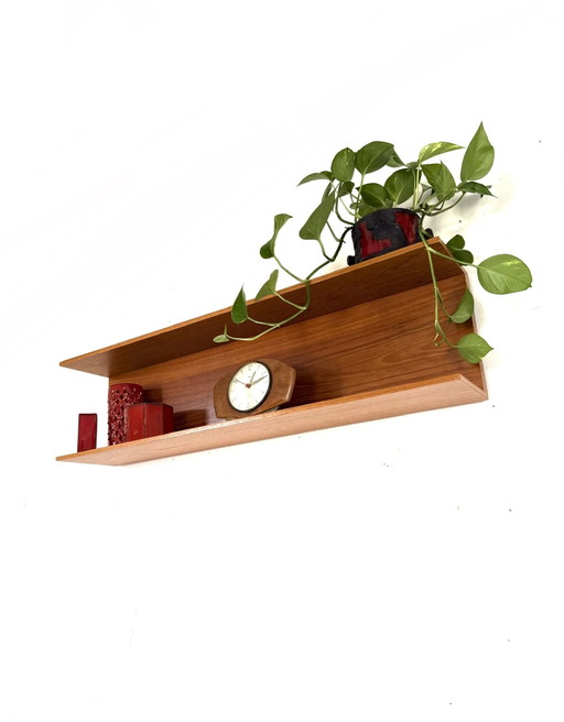 Mensola da parete vintage in teak, Wilhelm Renz '60 – wandkast, Wood (photo 2 of 10)