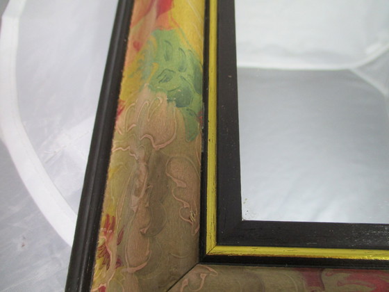 Image 1 of Miroir oriental avec cadre peint à la main - 2e moitié du 20e siècle