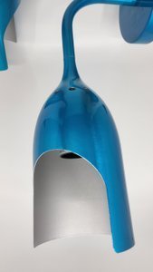 Image 1 of Tsé Tsé Aluminium Wandleuchten Blau, Frankreich (Satz von 2)