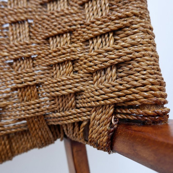 Image 1 of Coppia di poltrone in corda e legno - anni '60