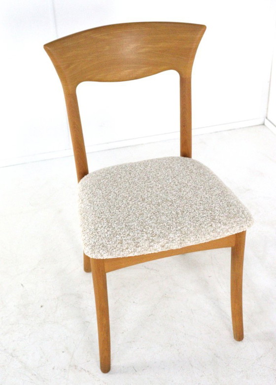 Image 1 of Set van 6 Juul Kristensen JK Denmark stoelen eetkamerstoelen vintage gestoffeerd