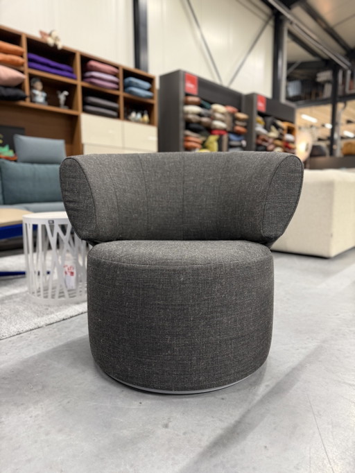 Rolf Benz 684 Fauteuil Stof Grijs Draai Stoel