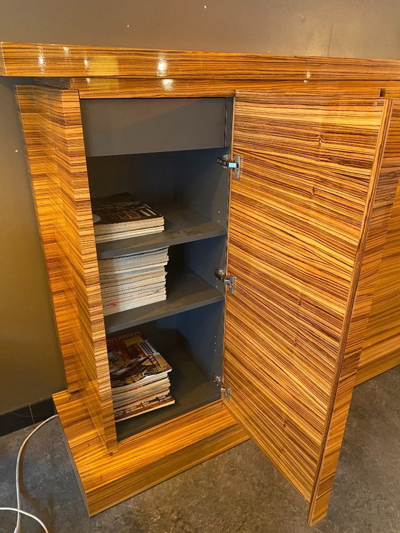 Image 1 of Unique wall unit in zebrano wood
