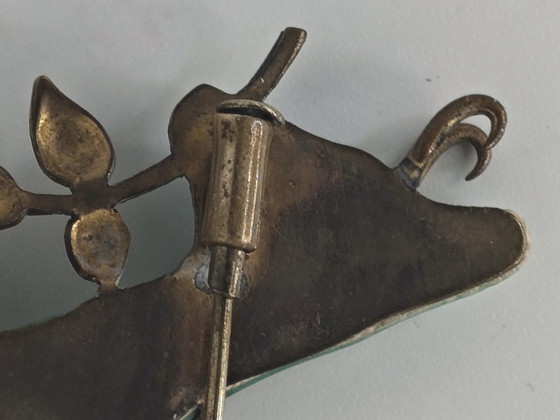 Schiaparelli/Neuquelman Brosche – Bildhauerei, Ceramic, Brass (photo 6 of 13)