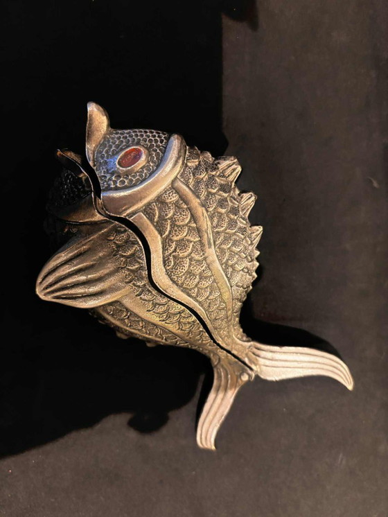 Image 1 of MCM Metal Fish Box, originariamente un posacenere