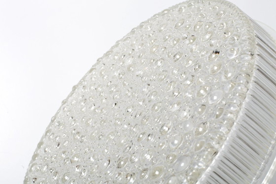 Image 1 of Große, antike Obstschale aus Pressglas / Seltenes, klares Glas-Mittelstück / Italien / 1970er Jahre