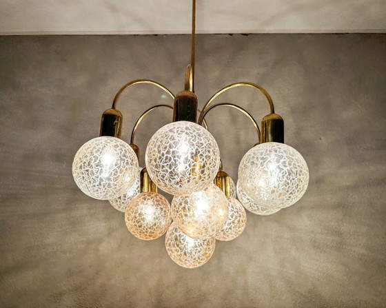 Vintage Bollen Spoetnik Kroonluchter – Cosack Leuchten, Glass, Metal (photo 5 of 9)