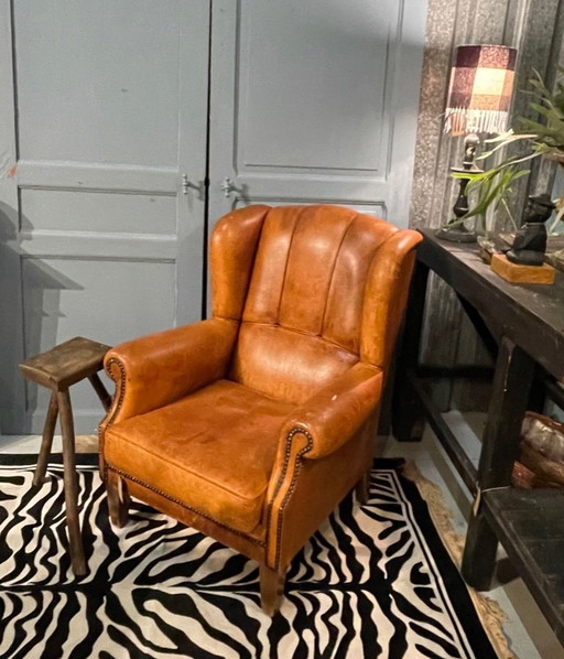 Magnifique fauteuil vintage usé