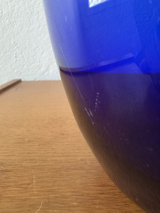 Image 1 of Jarrón Art Decó de vidrio soplado cobalto