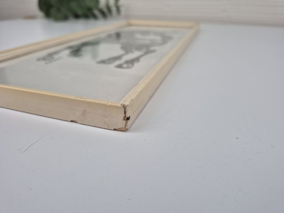 Stampa/disegno vintage Cocky di un cavallo stilizzato., Dipinti e disegni, Carta, Legno, Nero (foto 4 di 6)