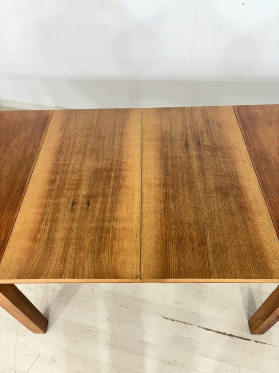 Image 1 of Table de salle à manger Art Déco / Table vintage 1928 / Table de cuisine extensible, noyer