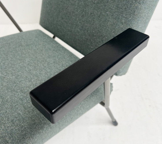 Image 1 of Re-upholstered blue Gispen 1401 armchair by Wim Rietveld, 1950's