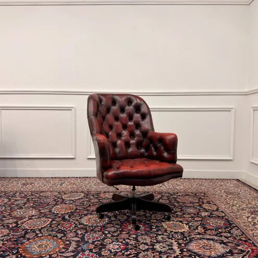 Chaise de bureau Chesterfield Oxblood anglaise à vendre? - Grand choix! | Groenenbest - Groenenbest