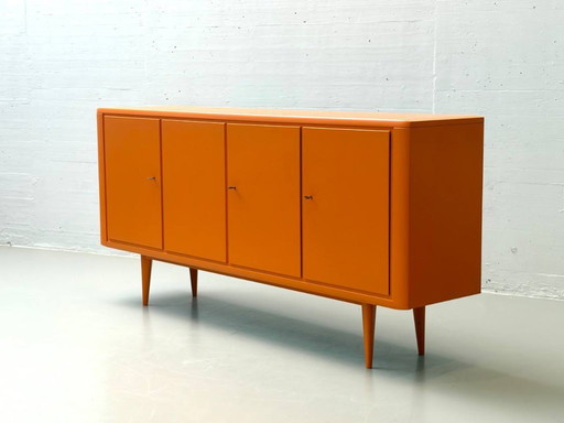 Buffet rétro orange vif, années 1960