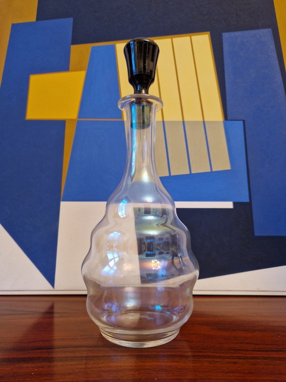 Set of 3 glasses and carafe with stopper, designed by Josef Hoffmann around 1925, manufactured by J. & L. (photo 6 of 16)