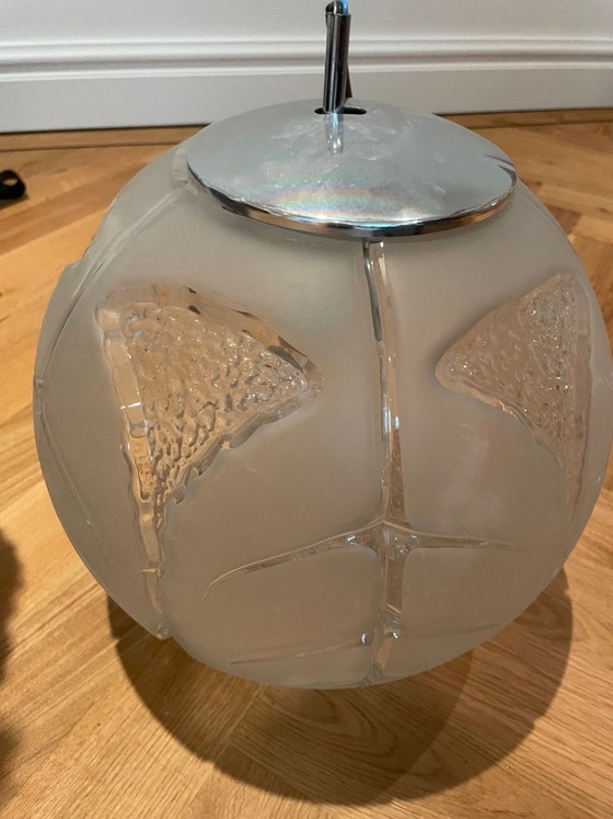 Peill & Putzler Atlantis vintage design lamp, opal glass and chrome, Pendant lamps, Transparent (photo 2 of 5)