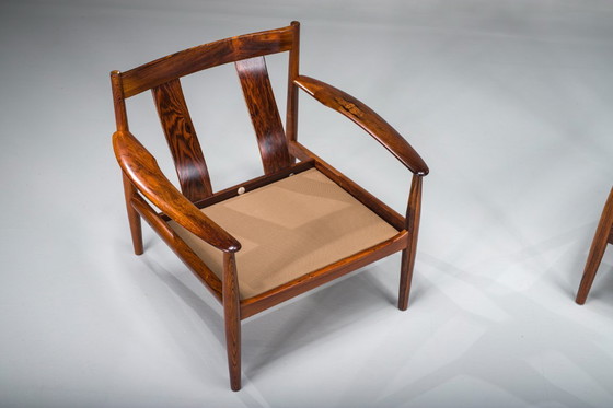 Image 1 of  Set armstoelen Model 118 in palissander van Grete Jalk voor France & Son, jaren 1960