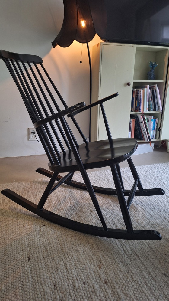 Image 1 of Chaise à bascule style milieu du siècle : Tapiovaara, Lena Larsson