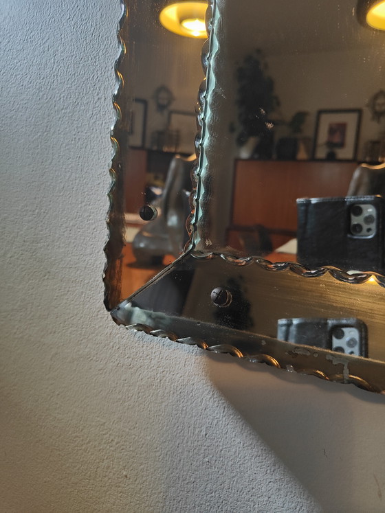 Image 1 of Venetian wall mirror – Italy – full glass – faceted – vintage