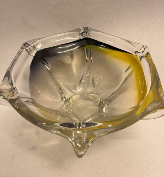 Image 1 of Signed studio glass bowl - Max Verboeket for Kristalunie Maastricht