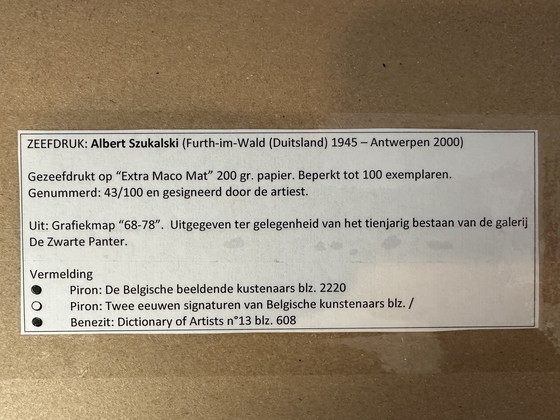 Image 1 of Genummerde zeefdruk - Albert Szukalski - Gesigneerd