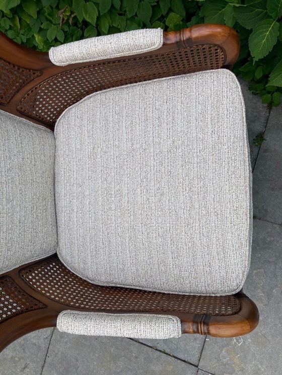 Image 1 of Poltrona vintage Giorgetti Wingback - Finto bambù.