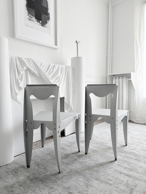 Image 1 of Pair of Libertá chairs by Afra e Tobia Scarpa Meritalia 1989