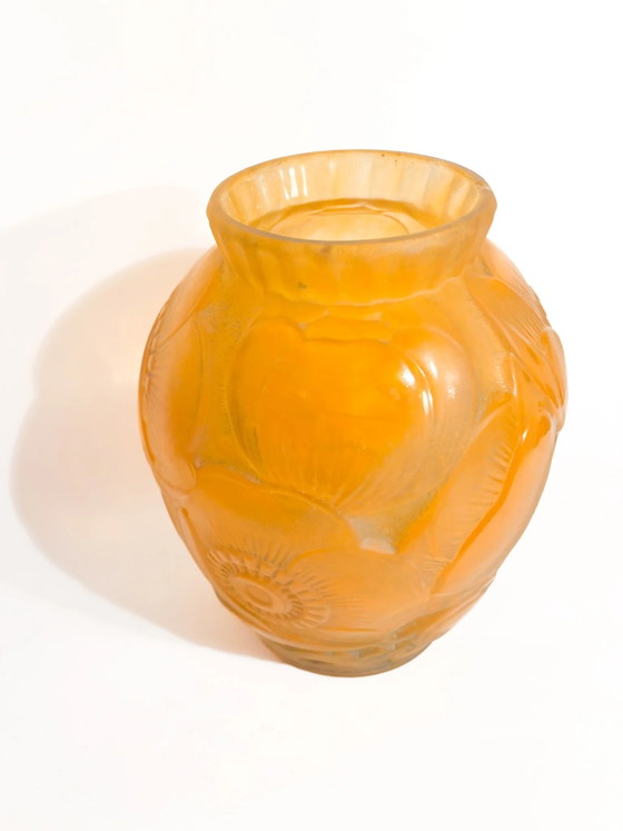 French Art Deco Pâte de Verre Vase by Pierre d'Avesn, 1930s – Glass (photo 2 of 6)