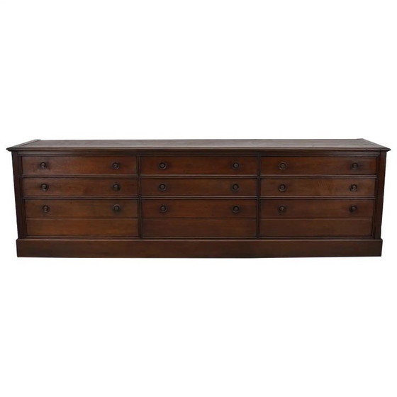 Image 1 of Großer antiker französischer Apotheker-/Museumsschrank aus Eiche, ca. 1900