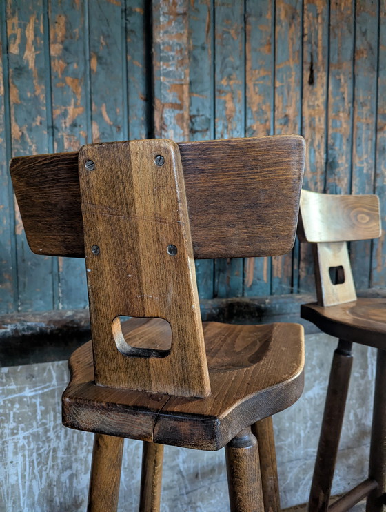 Image 1 of Midcentury brutalist barstools, 1970s