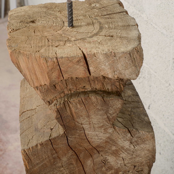 Base de Estatua Columnas Pedestal con Viga Decorativa – Hierro, Rustic (photo 12 of 14)