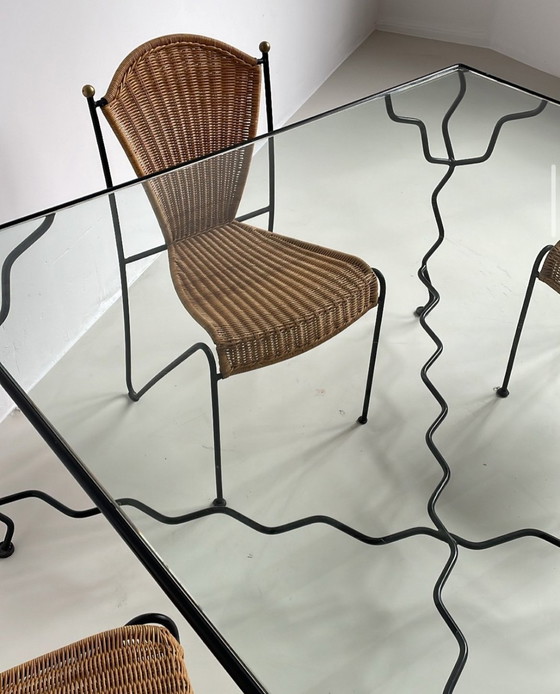 Image 1 of Chaises en rotin vintage 5x