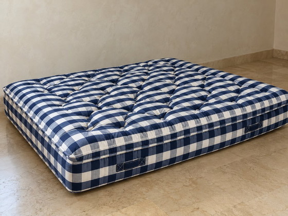 Hästens Proferia Kingsize Bed met Matras, Matrassen en bedbodems, Katoen, Blauw (foto 5 van 6)