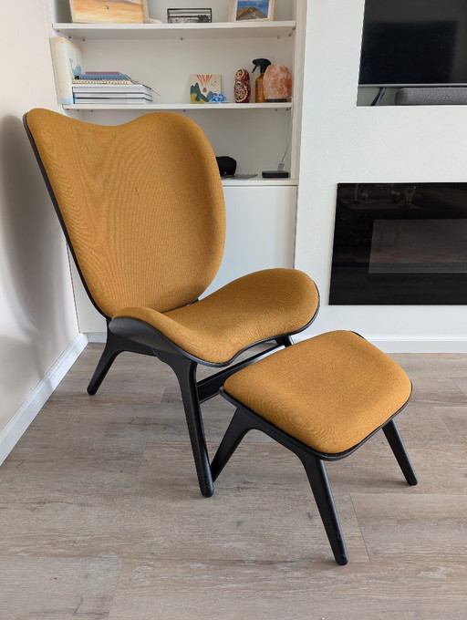 Umage A Conversation Piece - Okergeel / Zwart – fauteuils, Textile, Wood