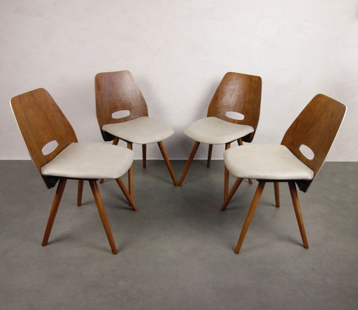 4x Vintage Chairs Tatra Pravenec "Gentleman" - 1963