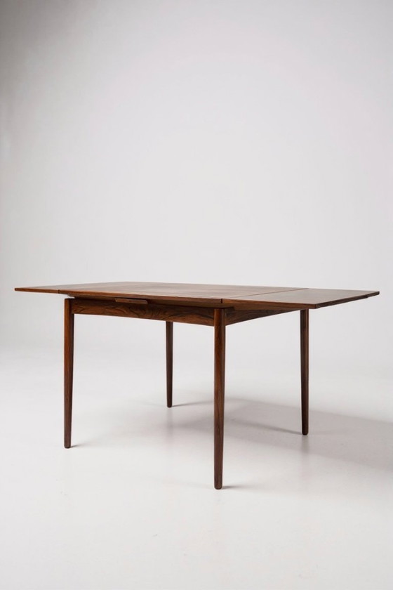 Image 1 of Uitschuifbare vierkante Scandinavische eettafel van Poul Hundevad uit de jaren 60/70.