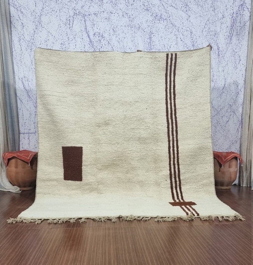 Grand tapis berbère traditionnel artisanale fait main taille 3/4 m